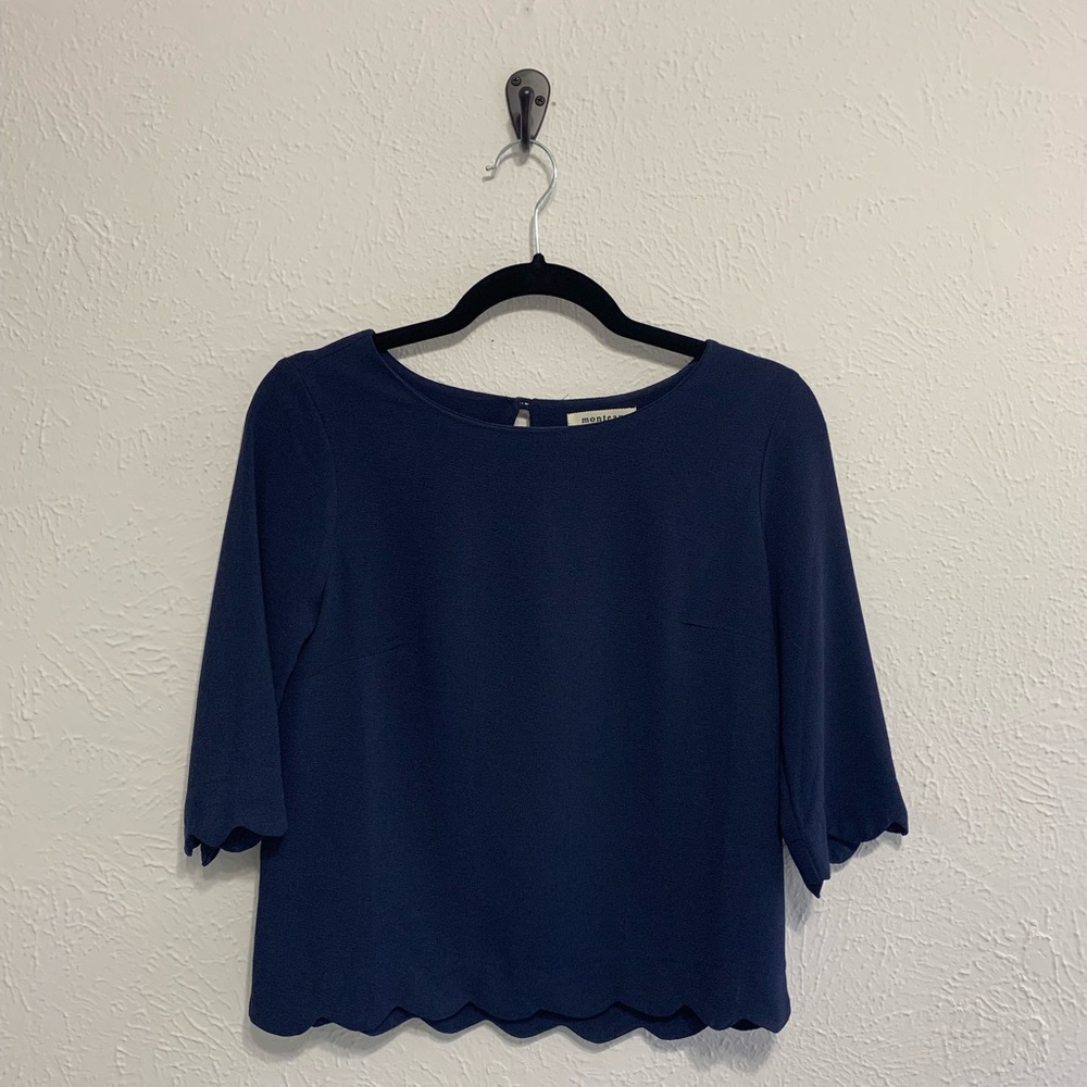 Monteau Scallop Blouse